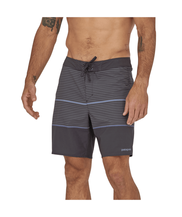 Patagonia Hydropeak 18 in Boardshorts-Olivas Stripe: Ink Black
