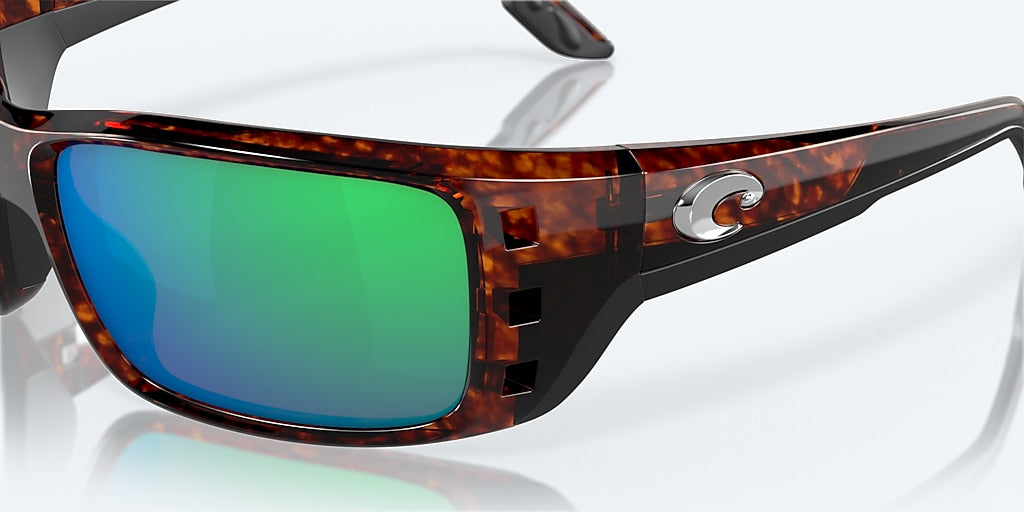Costa Permit Sunglasses-Tort/Green Mirror 580P