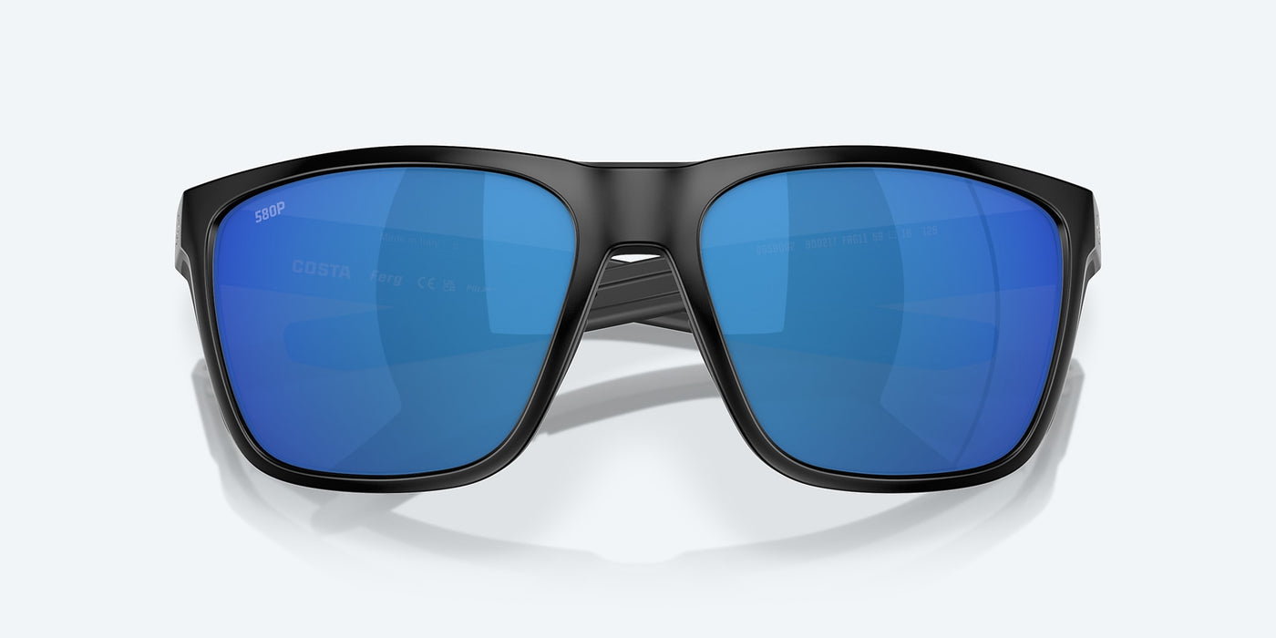 Costa Ferg Sunglasses-Matte Black/Blue Mirror 580P