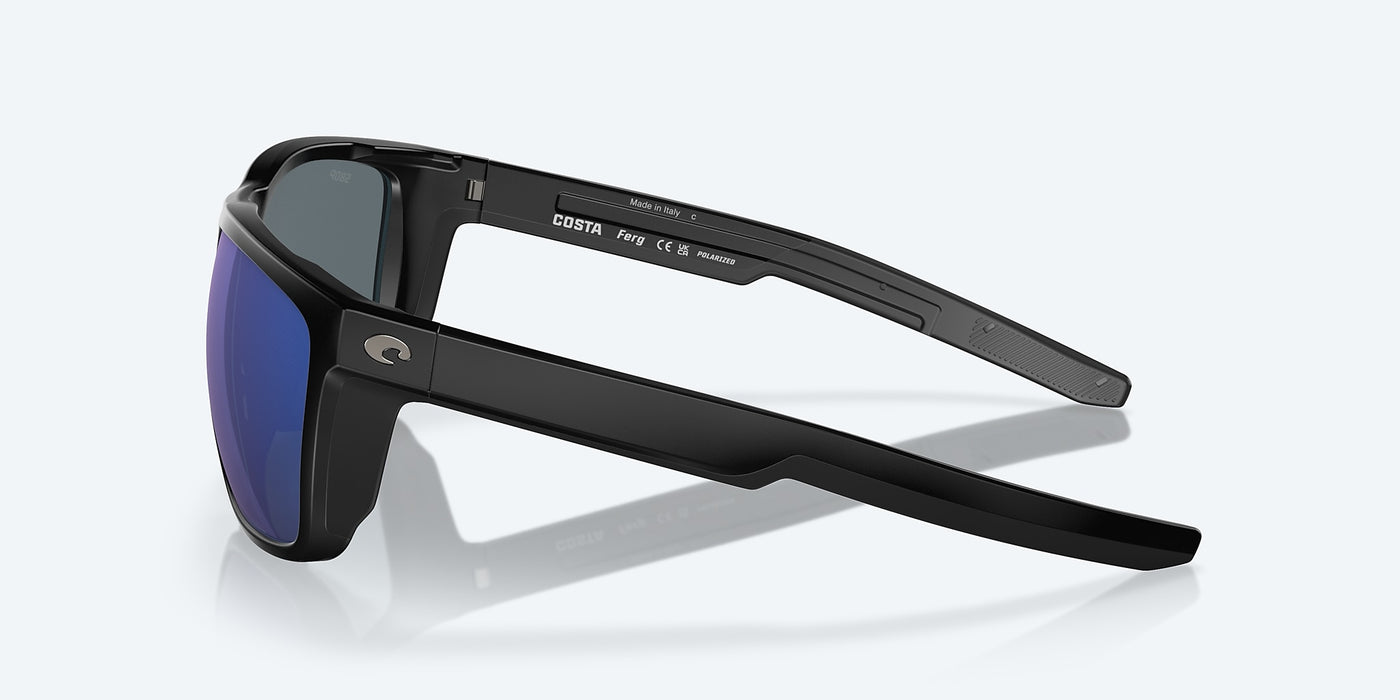 Costa Ferg Sunglasses-Matte Black/Blue Mirror 580P