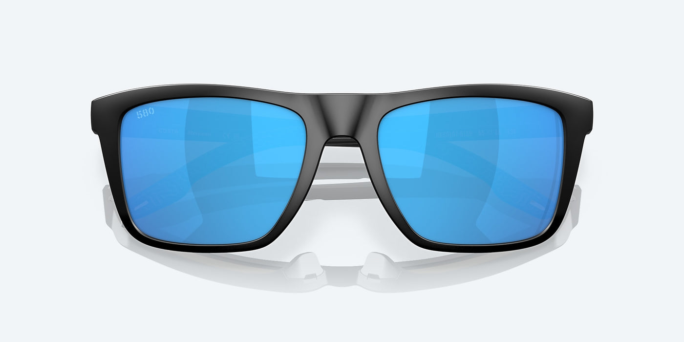 Costa Mainsail Sunglasses-Matte Black/Blue Mirror 580G
