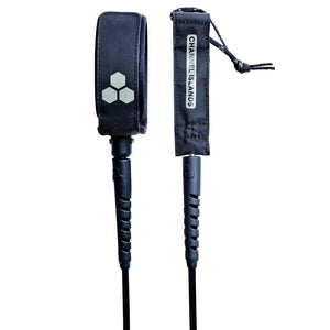 Channel Islands Round Longboard Calf Leash-Black-10' x1/4"
