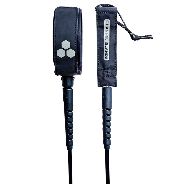 Channel Islands Round Longboard Calf Leash-Black-10' x1/4"