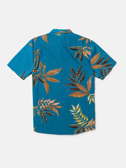 Volcom Paradiso Floral S/S Shirt-Ocean Teal