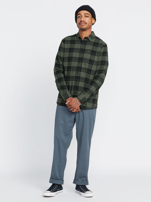 Volcom Caden Plaid L/S Shirt-Black