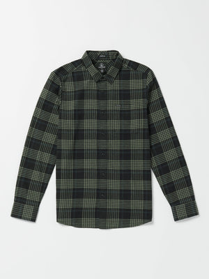 Volcom Caden Plaid L/S Shirt-Black