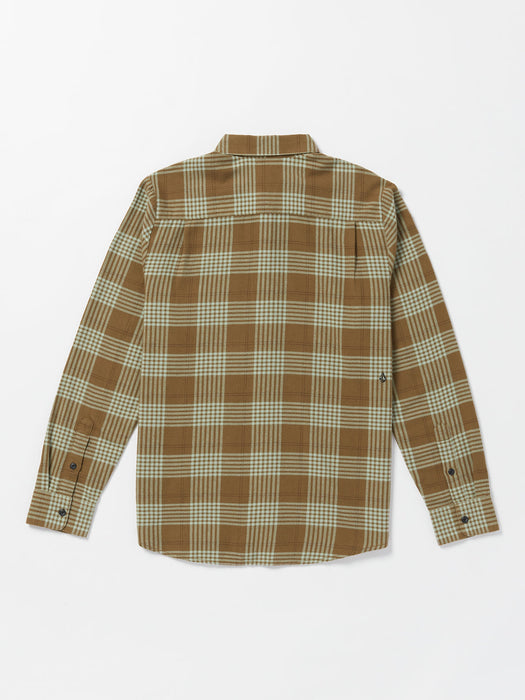 Volcom Caden Plaid L/S Shirt-Mud