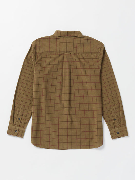 Volcom Zander L/S Shirt-Dark Khaki