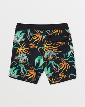 Volcom Infuse Scallop Mod 19 Boardshorts-Black Green