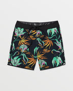 Volcom Infuse Scallop Mod 19 Boardshorts-Black Green