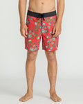 Volcom Psyche Cotton Stoney 17 Boardshorts-Chili Red