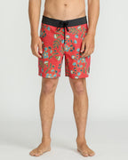 Volcom Psyche Cotton Stoney 17 Boardshorts-Chili Red