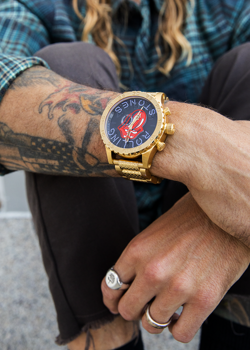 Nixon Rolling Stones 51-30 Watch-Gold/Black