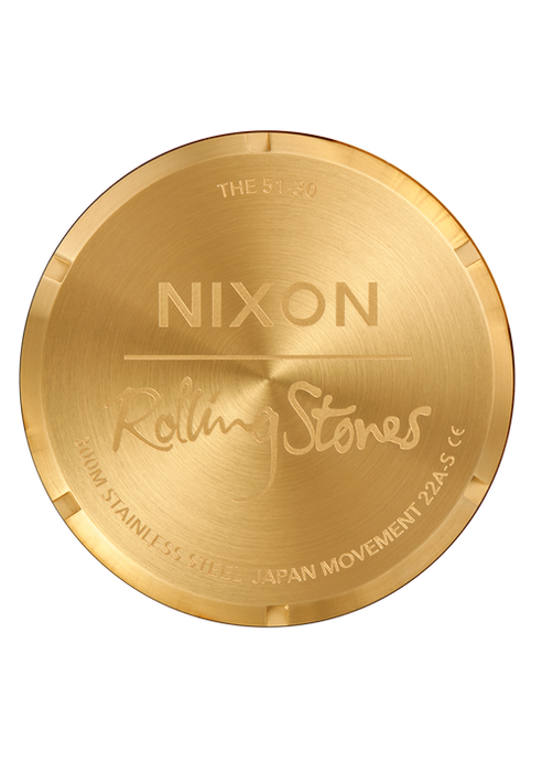 Nixon Rolling Stones 51-30 Watch-Gold/Black