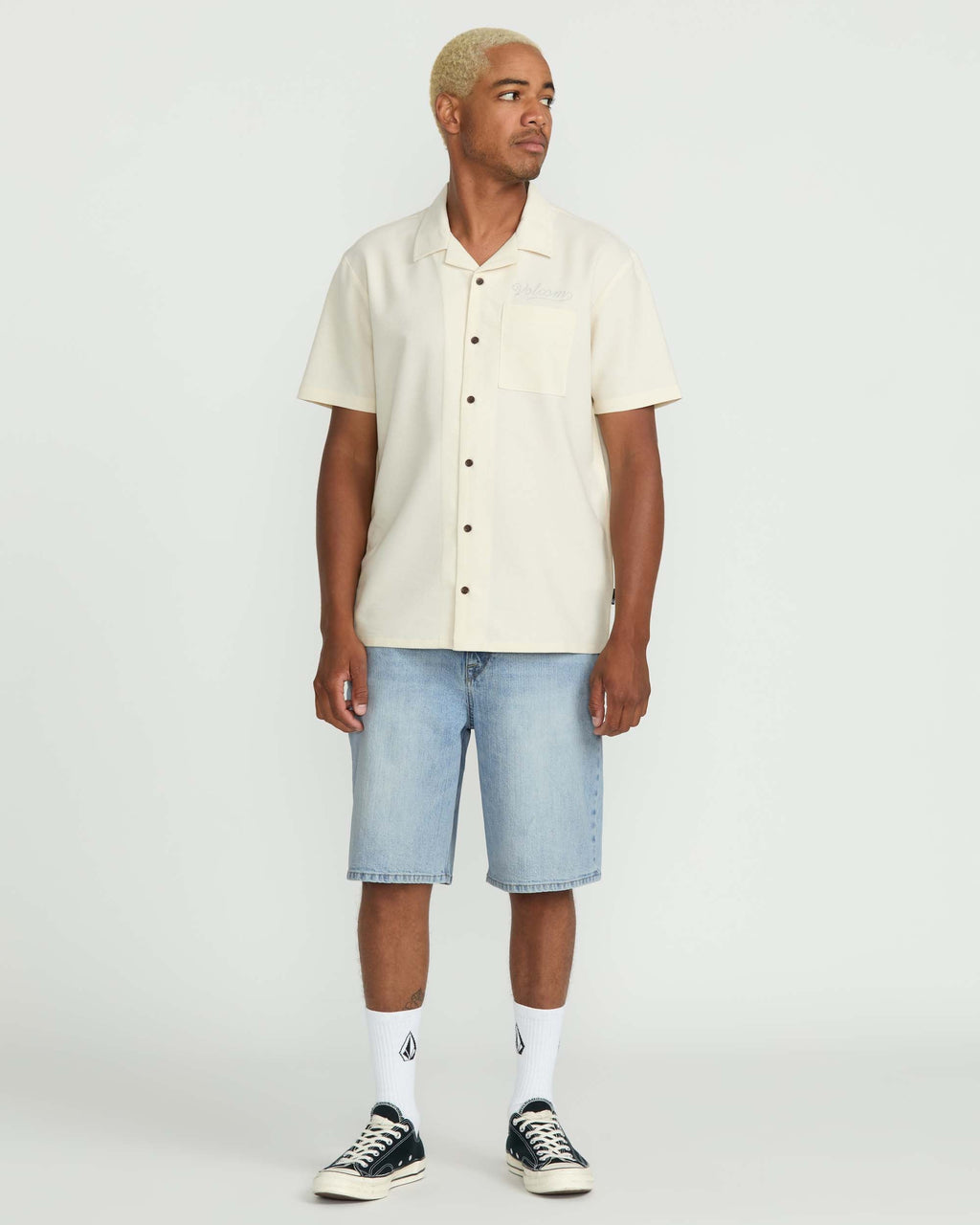 Volcom Billow Denim Shorts-Dry Vintage