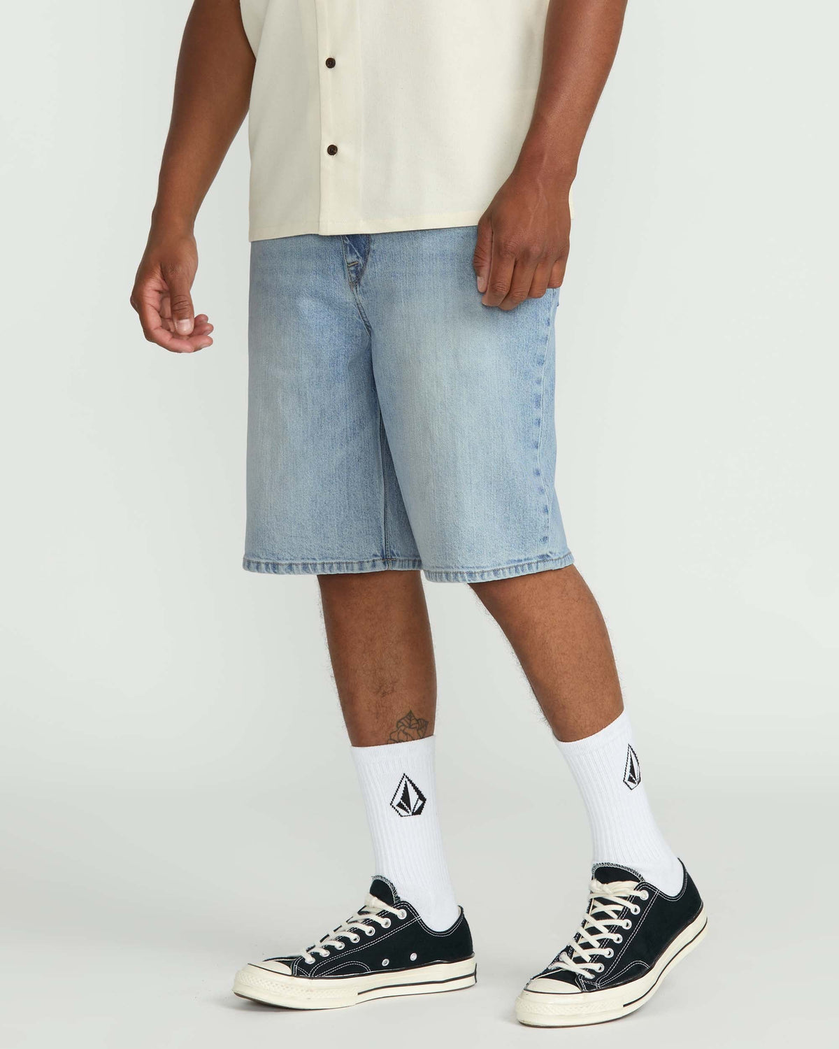Volcom Billow Denim Shorts-Dry Vintage