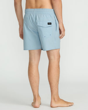 Volcom Lido Solid Trunk 16 Boardshorts-Carolina Blue