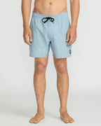 Volcom Lido Solid Trunk 16 Boardshorts-Carolina Blue