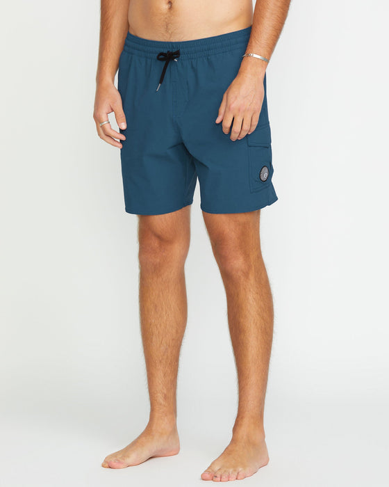 Volcom Truly Liberators 17 Boardshorts-Deep Blue