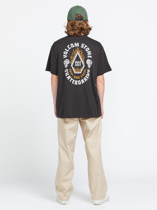 Volcom Skate Vitals Fast N Loose Tee-Stealth