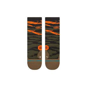 Stance Primal Light Crew Socks-Olive— Alternate View
