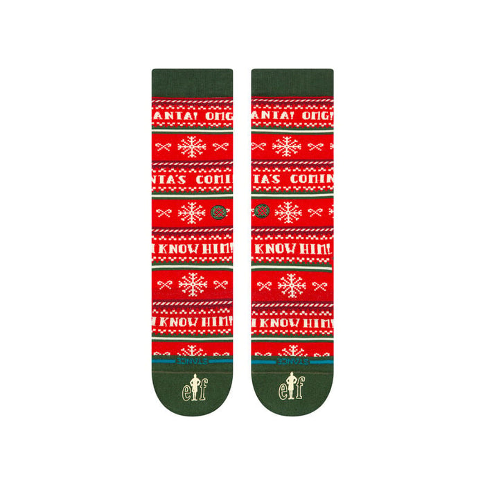 Stance I Know Him Crew Socks-Red
