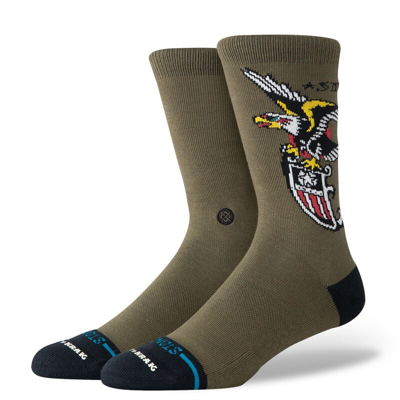 Stance The Eagle Crew Socks-Military Green