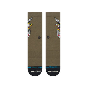 Stance The Eagle Crew Socks-Military Green