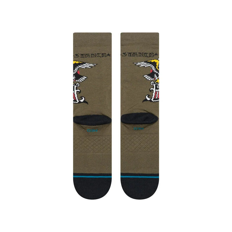 Stance The Eagle Crew Socks-Military Green