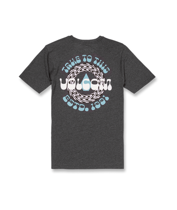 Volcom Stone Backstage Tee-Dark Black Heather