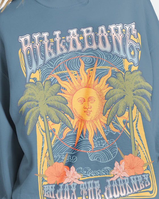 Billabong Ride In Sweatshirt-Blue Shadow