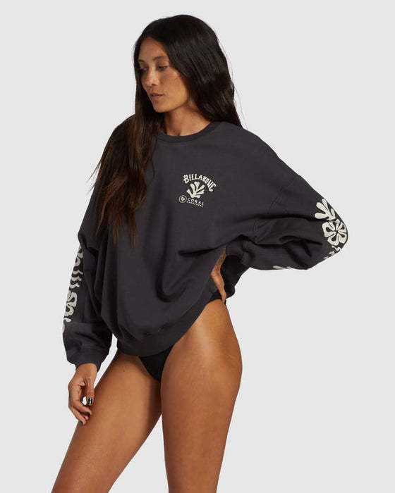Billabong Beyond The Reef Sweatshirt-Black Sands
