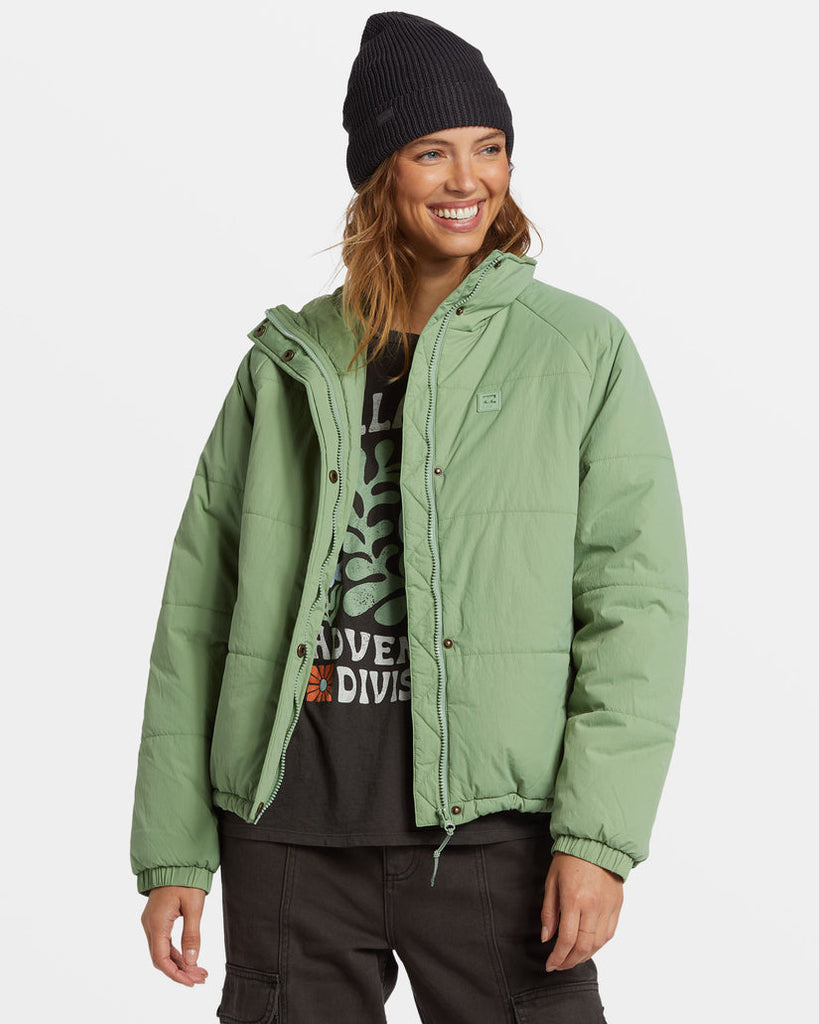 【大特価！】BILLABONG OUTERWEAR Billabong High Route Puffer Jacket-Salty Sage — REAL Watersports