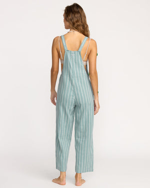 Billabong Pacific Time Romper-Blue Fog