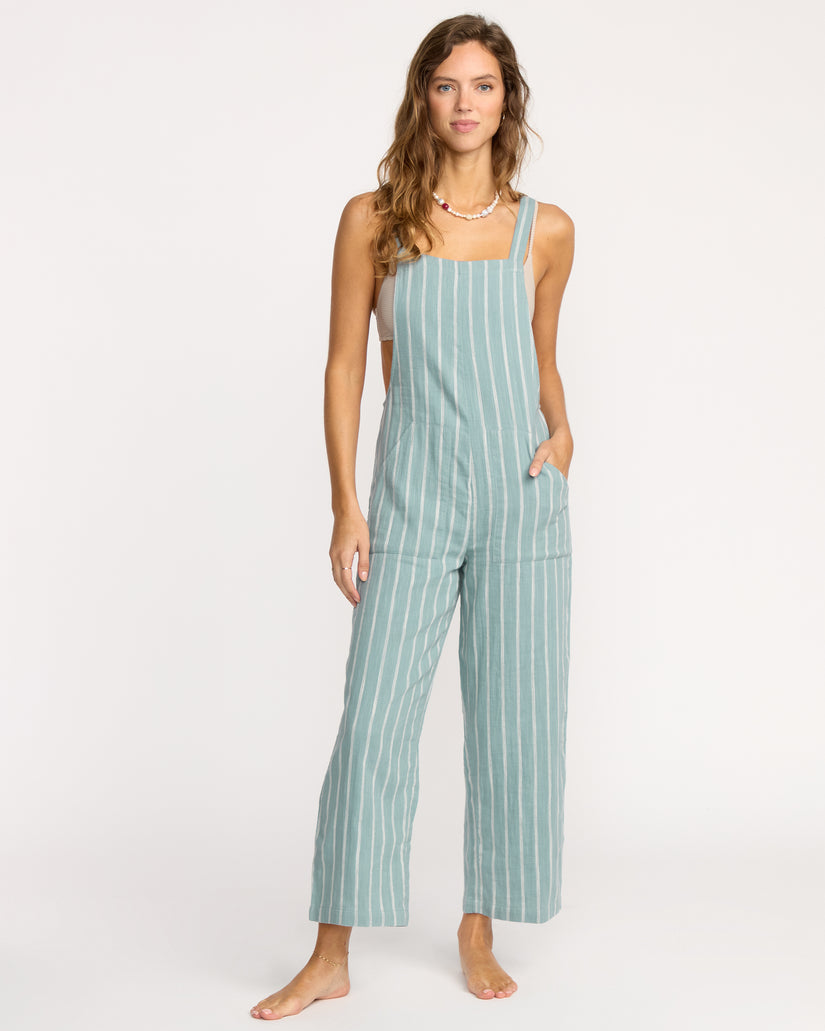 Billabong Pacific Time Romper-Blue Fog