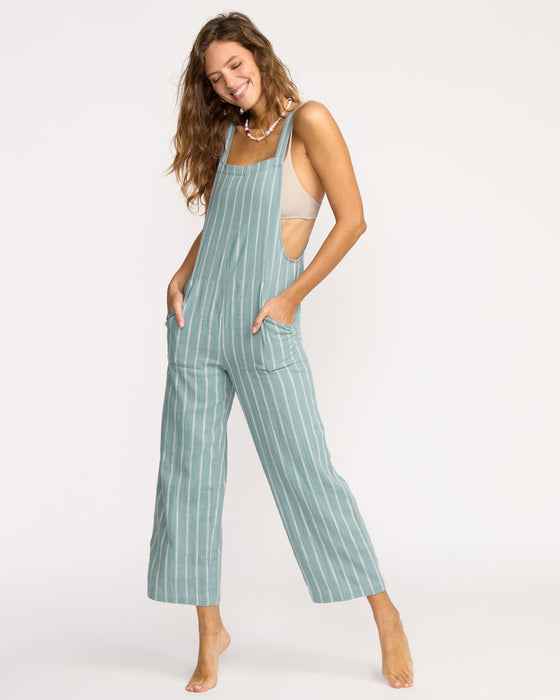 Billabong Pacific Time Romper-Blue Fog