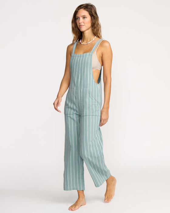 Billabong Pacific Time Romper-Blue Fog