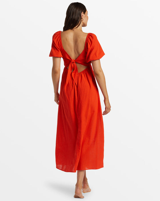Billabong Love Fade Dress-Sunset Red REAL Watersports Billabong Love Fade Dress-Sunset Red REAL Watersports