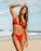 Billabong Good Vibes Slide Tall Tri Top-Sunset Red
