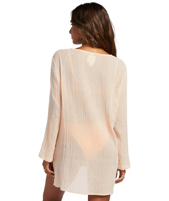 Billabong Blue Skies Dress-Orange Peel