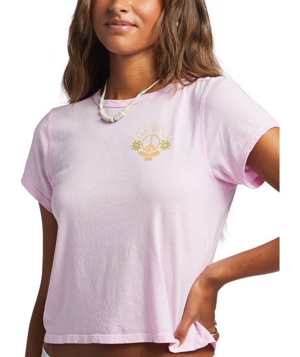 Billabong Love & Light Tee-Light Pink Trails