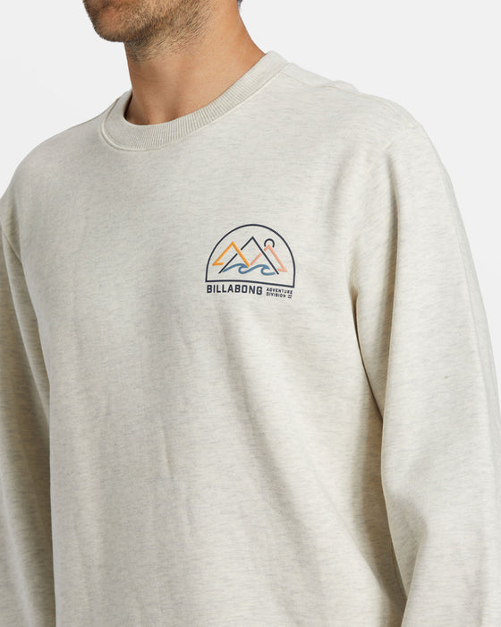 Billabong Compass Crew Sweatshirt-Oatmeal Heather