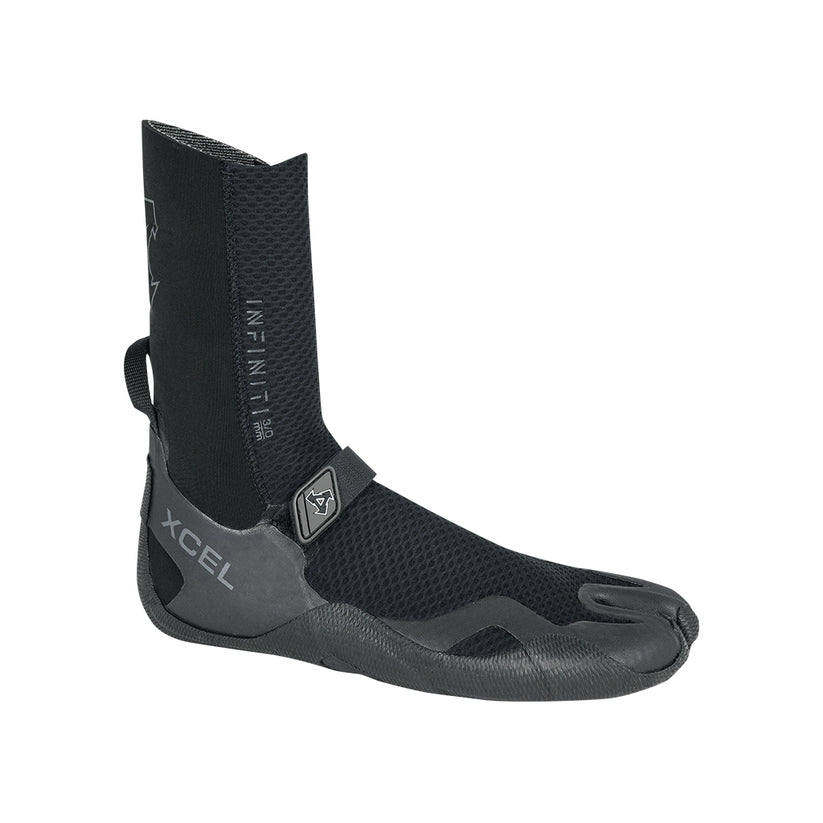Xcel Infiniti Split Toe 3mm Booties-Black