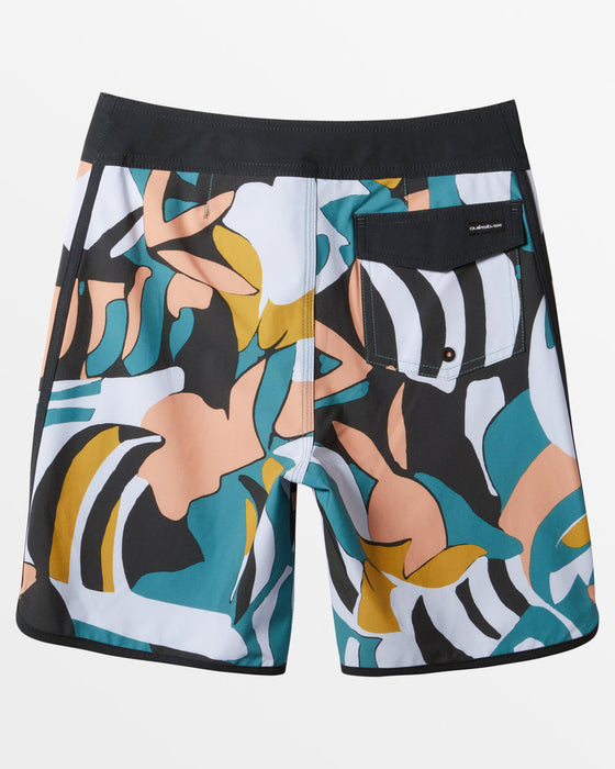 Quiksilver Youth Surfsilk Scallop 17 Boardshorts-Black