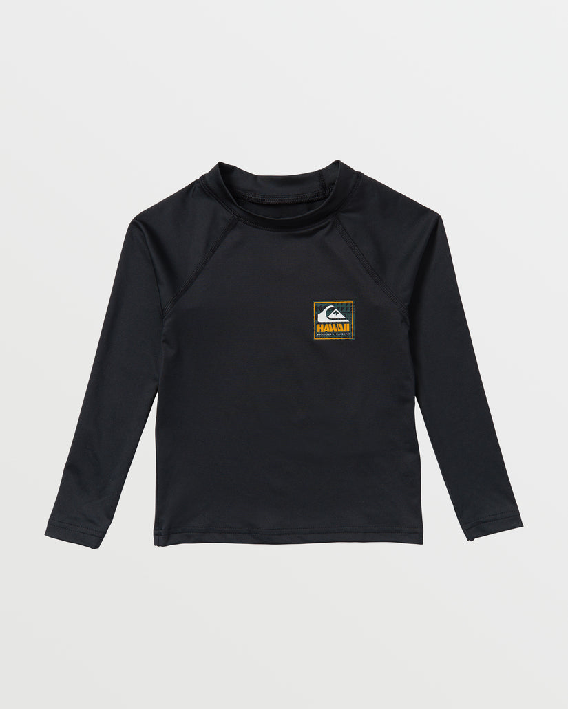 Quiksilver Boys HI Badge UPF 50 L/S Rashguard-Black