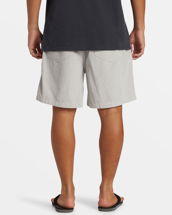 Quiksilver Taxer Cord Shorts-Gray Violet