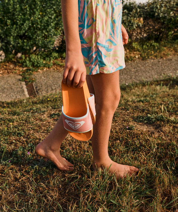 Roxy RG Slippy Neo Sandal-White/Orange/Pink