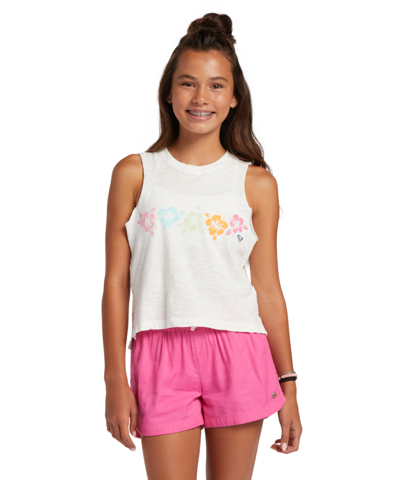 Roxy Lei Line Tank-Snow White