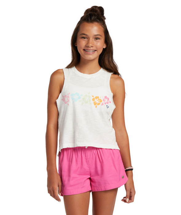 Roxy Lei Line Tank-Snow White