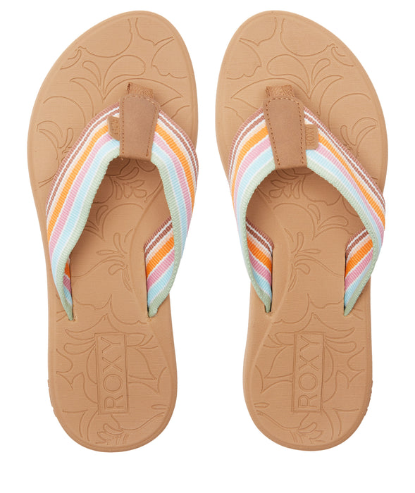 Roxy Colbee Hi Sandal-White/Orange/Pink